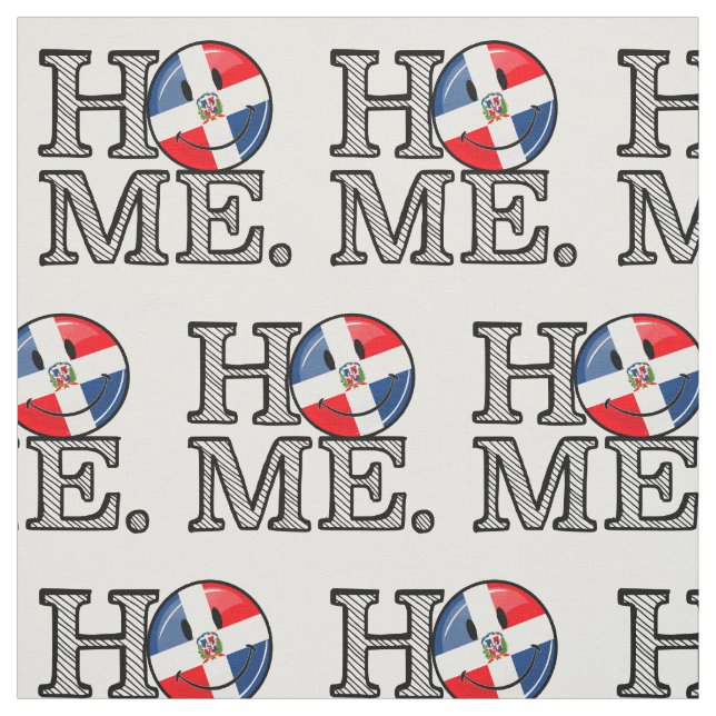 Dominikanska republiken Smildrande Flagga Houseupp Tyg (Provkarta)