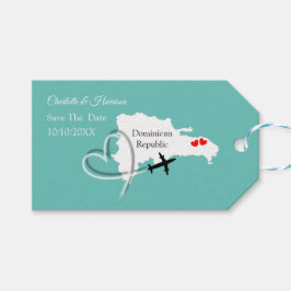 Dominikanska republiken som mål Spara datumet Presentetikett