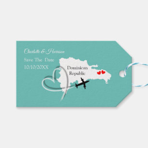 Dominikanska republiken som mål Spara datumet Presentetikett