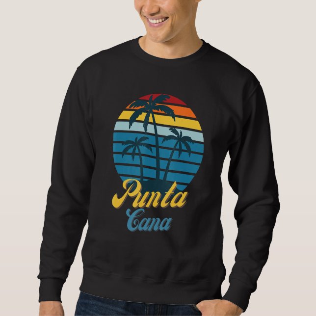 Dominikanska republiken Souvenir Beach Sunset Vaca Lång Ärmad Tröja (Framsida)