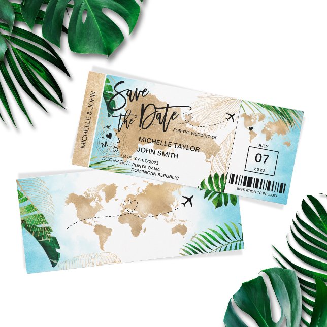 Dominikanska republiken Spara datum för påstigning Inbjudningar (Skapare uppladdad)