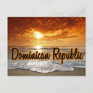 Dominikanska republiken sunset vykort