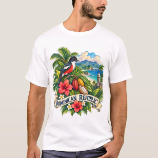 Dominikanska Republiken Vattenfärg Karibien Resa T Shirt