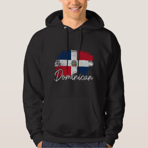 Dominikanska republiken Vintage Flagga Dominikansk Hoodie
