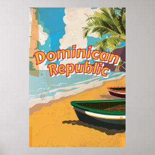 Dominikanska republiken Vintage semester Affisch