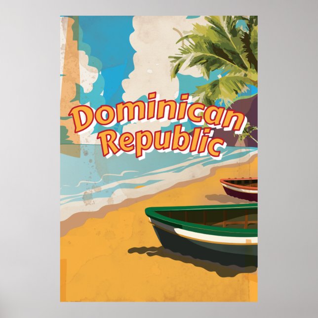 Dominikanska republiken Vintage semester Affisch (Framsidan)