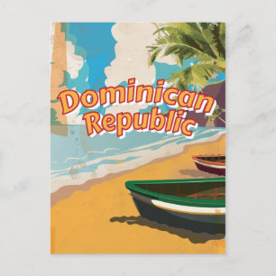 Dominikanska republiken Vintage semester Affisch Vykort