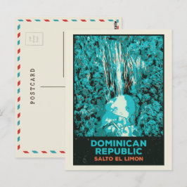 Dominikanska republiken Waterfalls, Salto El Limon Vykort