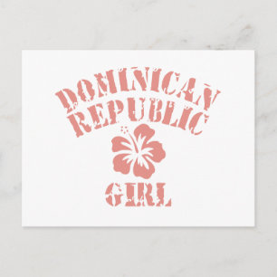Dominikanska republikenrosaflicka vykort