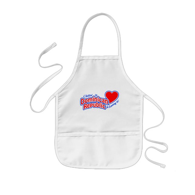 Dominikanska republikens apron - välj stil barnförkläde (Framsidan)