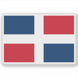 Dominikanska republikens civila flagga (1849-i dag klistermärken