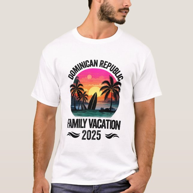 Dominikanska republikens familjevacation 2025 Matc T Shirt (Framsida)