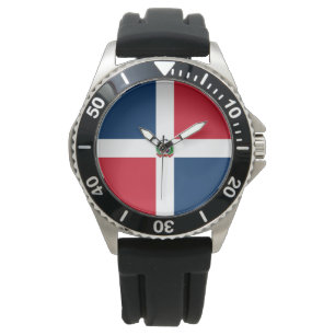 Dominikanska republikens flagga armbandsur