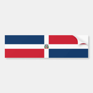 Dominikanska Republikens flagga Bildekal
