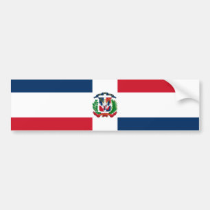 Dominikanska republikens flagga bildekal