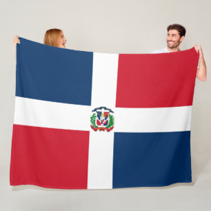 Dominikanska republikens flagga fleecefilt