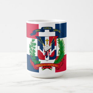 Dominikanska republikens flagga kaffemugg