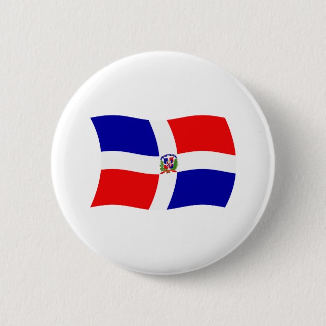 Dominikanska Republikens flagga knapp (Framsida)