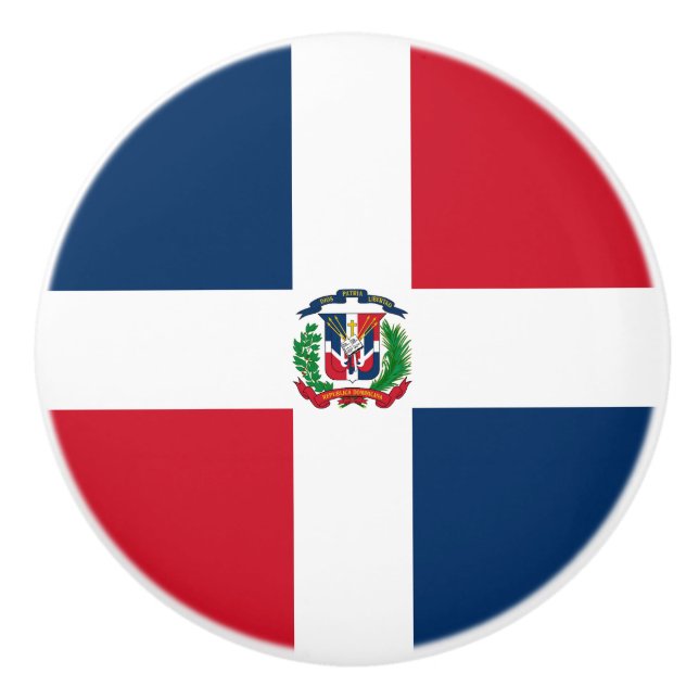 Dominikanska republikens flagga knopp (Framsidan)