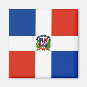 Dominikanska Republikens Flagga Magnet