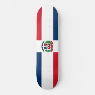 Dominikanska republikens flagga mini skateboard bräda 18,5 cm