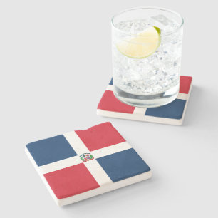 Dominikanska republikens flagga stenunderlägg