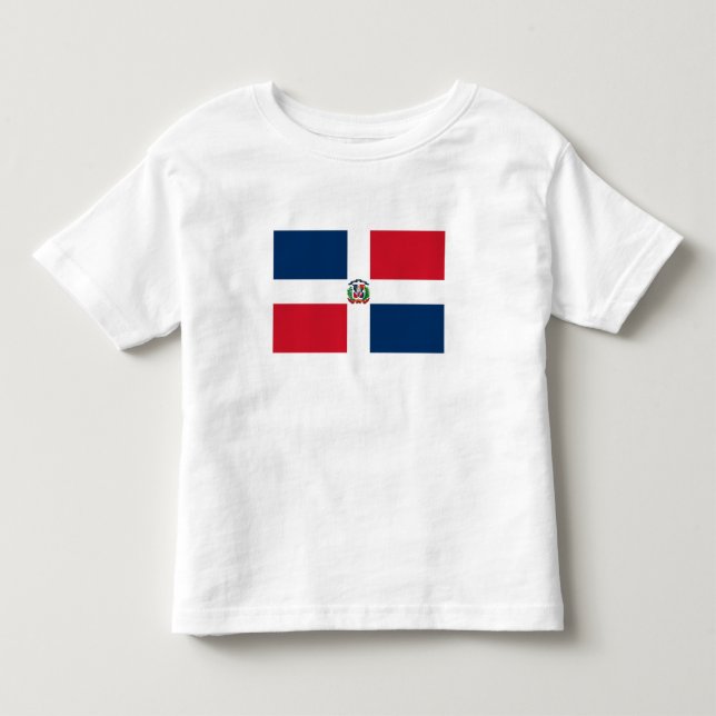 Dominikanska Republikens flagga T Shirt (Framsida)