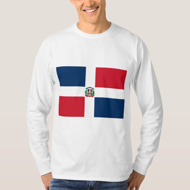 Dominikanska republikens flagga t shirt (Framsida)