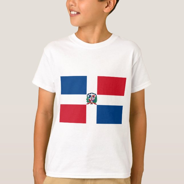 Dominikanska republikens flagga tee shirt (Framsida)