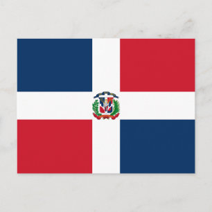 Dominikanska republikens flagga vykort