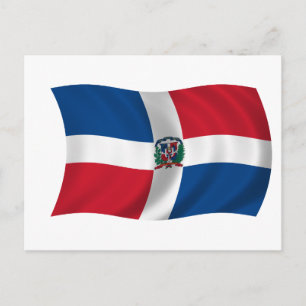 Dominikanska republikens flagga vykort