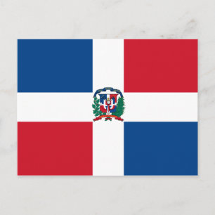 Dominikanska republikens flagga vykort