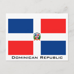 Dominikanska republikens flagga vykort