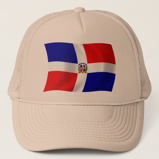Dominikanska Republikens flaggmössa Truckerkeps (Framsida)