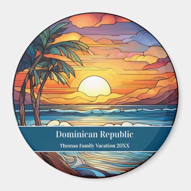 Dominikanska Republikens Strand Semester Magnet (Framsidan)