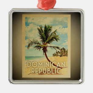 Dominikanska republikenvintage resorprydnad julgransprydnad metall