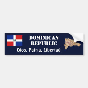 Dominikantekniker. Flagga + Kartabildekal Bildekal