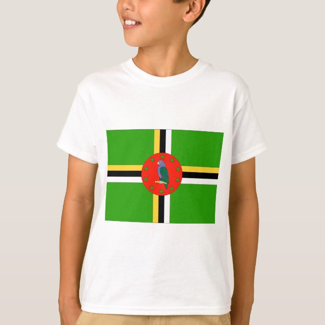 Dominikisk flagga tee (Framsida)