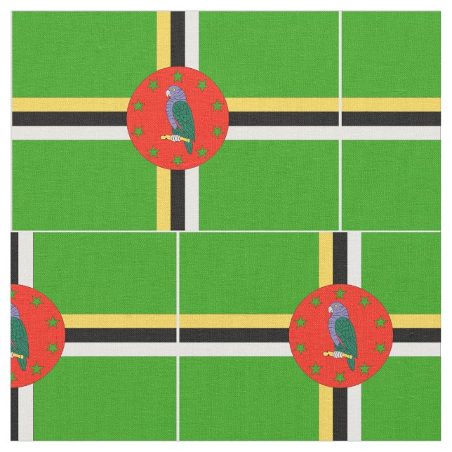 Dominikisk flagga tyg (Närbild)