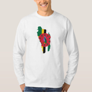 Dominikisk flaggakarta DM Tee Shirt