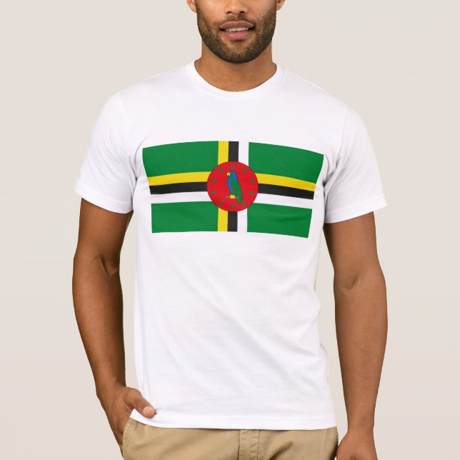 Dominikisk flaggaT-tröja T-shirt (Framsida)