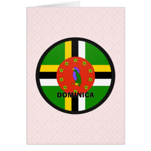 Dominikisk Roundel kvalitets- flagga Hälsningskort