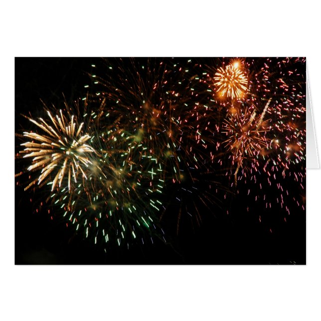 Dominikiska fyrverkerier 5 hälsningskort (Framsidan Horizontal)