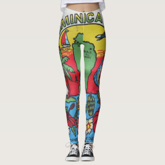 Dominikiska kartasolnedgångWi. Leggings