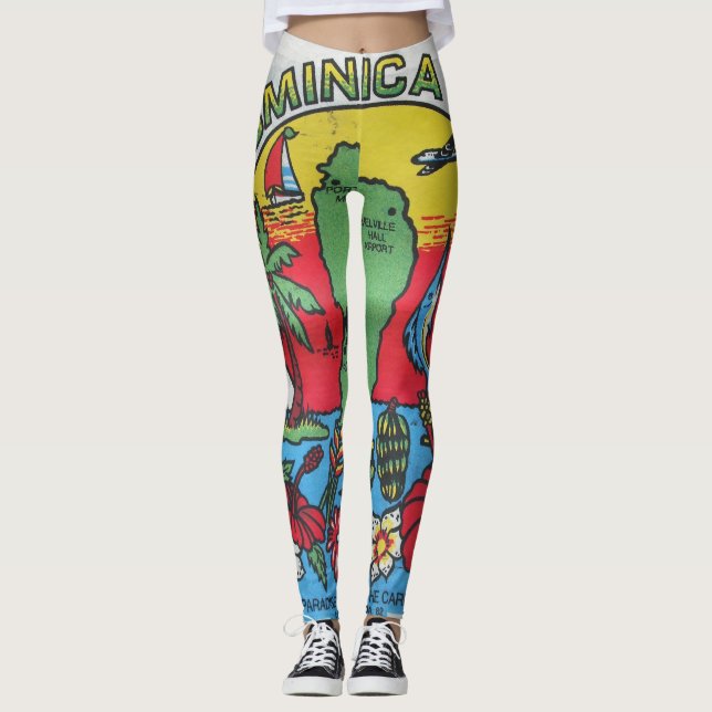 Dominikiska kartasolnedgångWi. Leggings (Framsida)
