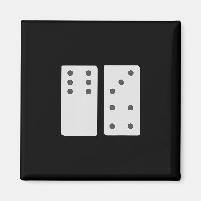 Domino 67 Matchande Grupp Rolig 6 Och 7 Nummerplat Magnet (Framsidan)