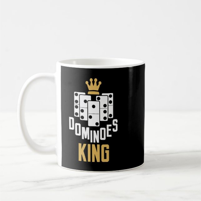 Domino Älskare Dominoes Kung Dominos Player Hobby  Kaffemugg (Vänster)