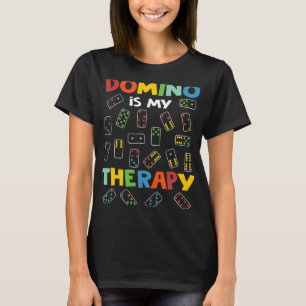 Domino är My Therapy Dominoes Master Game Players T Shirt