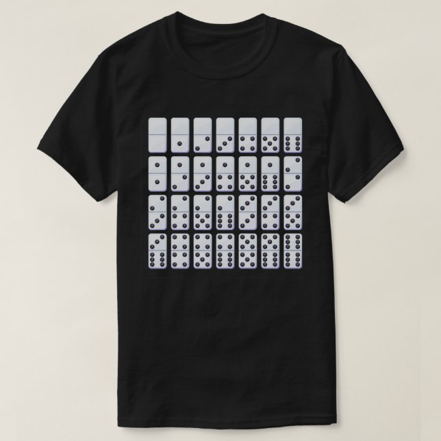 Domino Biet Fullt Set Dominoes Game Player ani T Shirt (Design framsida)