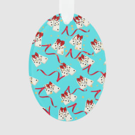 Domino Design Ornament - Aqua